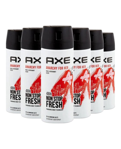 6x AXE Deodorant Anarchy For Her 150 ml