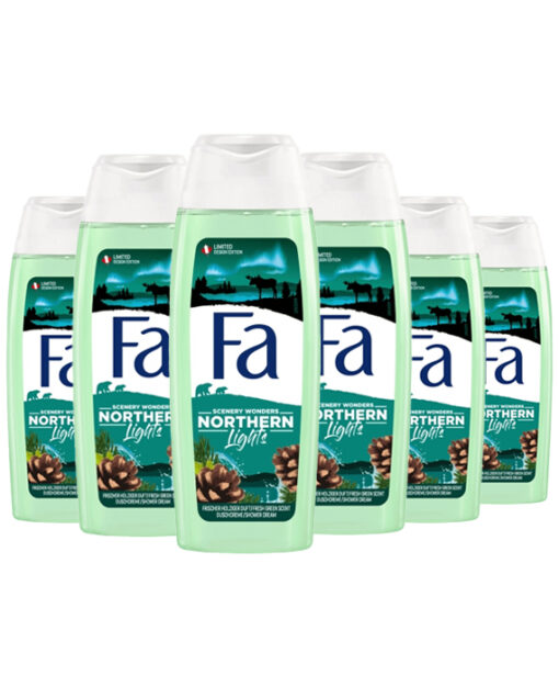 6x Fa Douchegel Scenery Wonders Northern Lights 250 ml