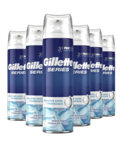 6x Gilette Series Sensitive Cool Shave Foam 250 ml