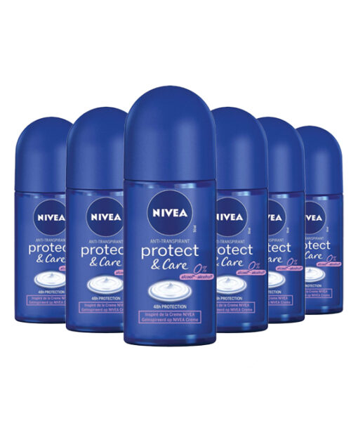 6x Nivea Protect & Care Anti-Transpirant deodorant roller 50 ml
