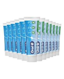 12x Oral B 1-2-3 Frisse mint Tandpasta 75 ml