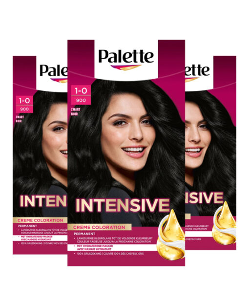 3x Palette haarverf 900 zwart