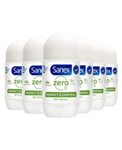 6x Sanex Zero Respect & Control deodorant roller 50 ml