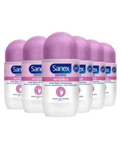 6x Sanex Dermo Invisible Antitranspirant deodorant roller 50 ml
