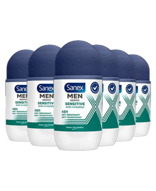 6x Sanex Men Dermo Sensitive deodorant roller 50 ml