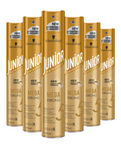 6x Schwarzkopf Junior Hairspray Mega Strong 300 ml