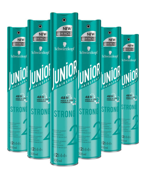 6x Schwarzkopf Junior Hairspray Strong 300 ml