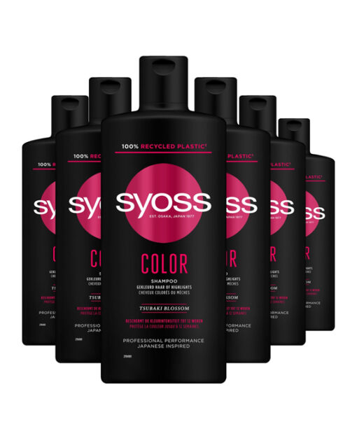 6x Syoss Color Shampoo 440 ml