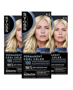 3x Syoss Permanent Coloration 9-5 Frozen Pearl Blond
