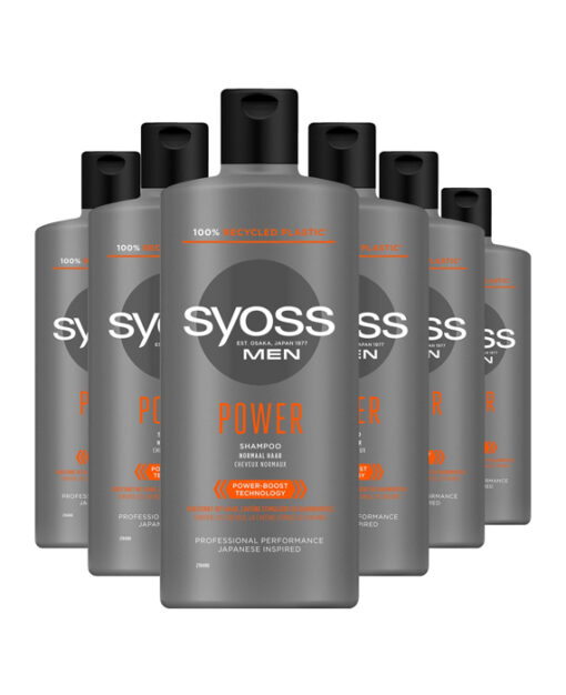 6x Syoss Men Power Shampoo 440 ml