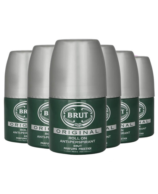 6x Brut Deodorant Roll On Original 50 ml