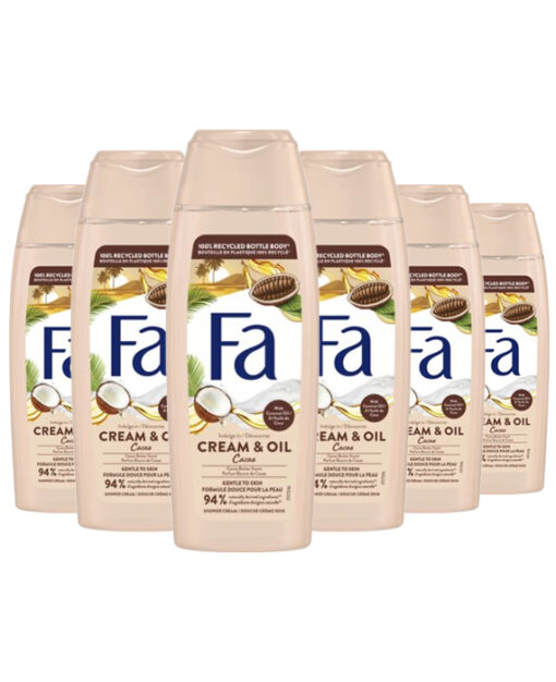 6x Fa Douchegel Cream & Oil 250ml