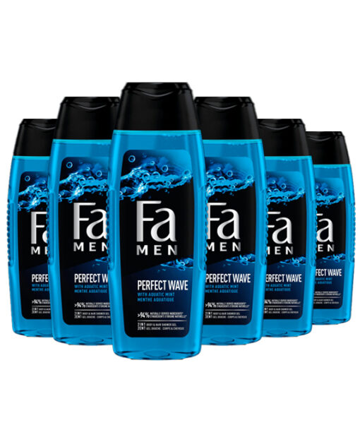 6x Fa MEN Douchegel Perfect Wave 250ml