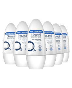 6x Neutral Sensitive Skin Deodorant Roller 50ml