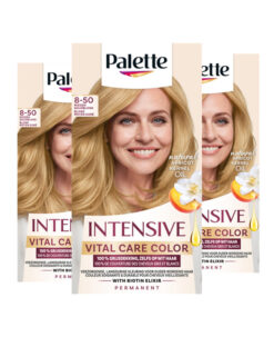 3x Palette haarverf Vital Care 8-50 Goudblond