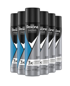 6x Rexona Men Maximum Protection Clean Scent Deodorant Spray 100ml