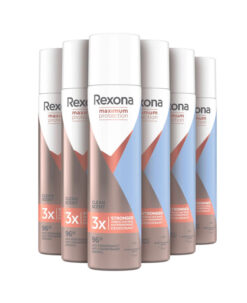 6x Rexona Maximum Protection Clean Scent Deodorant Spray 100ml