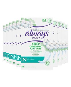 10x Always Daily Cotton Protection Inlegkruisje Normal 38 stuks