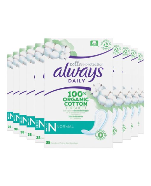 10x Always Daily Cotton Protection Inlegkruisje Normal 38 stuks