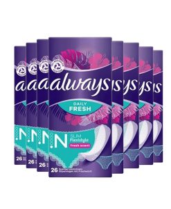 8x Always Daily Fresh Slim Flexistyle Inlegkruisje Normal 26 stuks