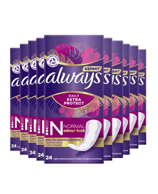 10x Always Expert Daily Extra Protect Inlegkruisje Normal 24 stuks