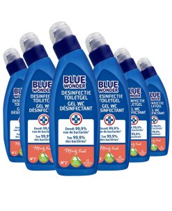 6x Blue Wonder Toiletreiniger Desinfectie Gel 750ml