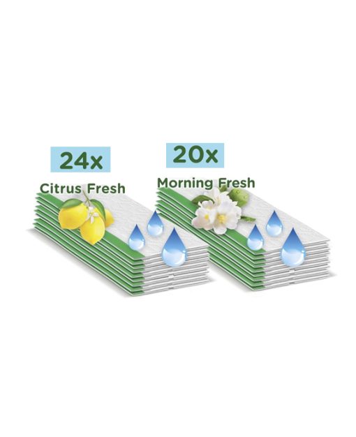Swiffer Wet Vochtige Vloerdoekjes 20 Morning Fresh + 24 Citrus Fresh navullingen - Afbeelding 2
