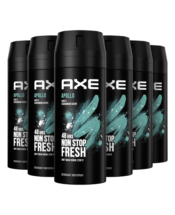 6x AXE Deodorant Apollo 150 ml
