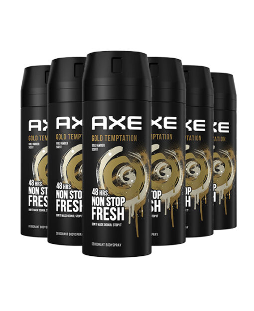 6x AXE Deodorant Gold Temptation 150 ml