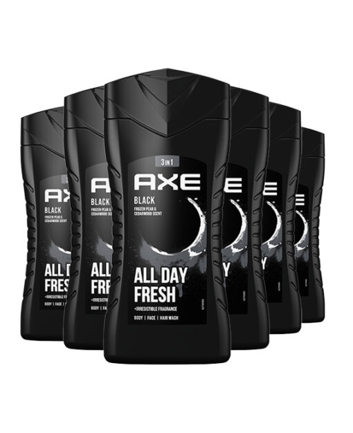 6x AXE Douchegel Black 250 ml