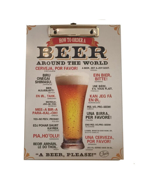 Klembord "How to order BEER"