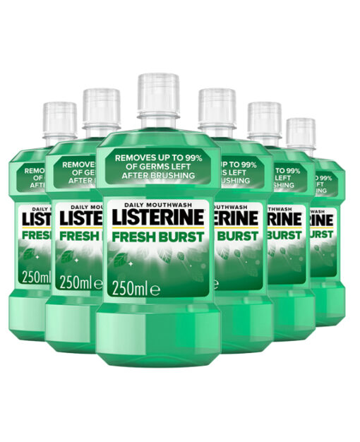 6x Listerine Fresh Burst Mondwater 250ml