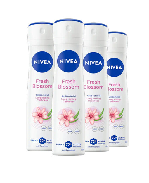 4x Nivea Fresh Blossom deodorant spray 150ml
