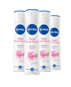 4x Nivea Fresh Rose Touch deodorant spray 150ml