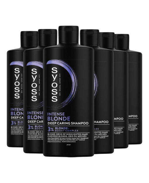 6x Syoss Intense Blonde Shampoo 440 ml
