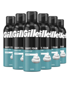 6x Gillette Original Scent Sensitive  Shave Foam 200 ml