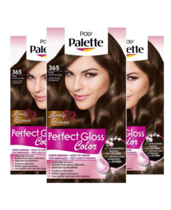 3x Palette haarverf perfect gloss color 365 pure chocolade